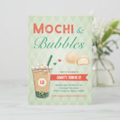 Boba Bubble Tee Mochi Sweet Kids Teen Girl Teenage Einladung (Stehend Vorderseite)