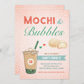 Boba Bubble Tee Mochi Sweet Kids Teen Girl Teenage Einladung (Vorne/Hinten)