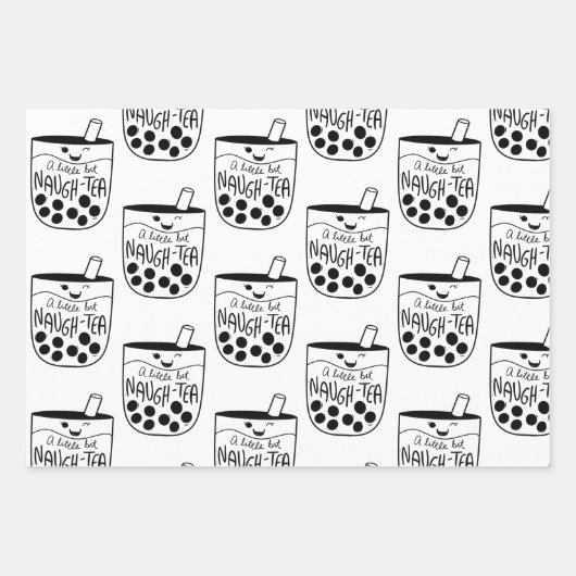 Boba Bubble Tee Naughty Bachelorette Geschenkpapier Set (Vorderseite 2)