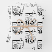 Boba Bubble Tee Naughty Bachelorette Geschenkpapier Set (Beispiel)