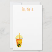 Boba Bubble Teebilderkunst Briefpapier (Vorderseite)