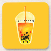 Boba Bubble Teebilderkunst Getränkeuntersetzer (Vorderseite)