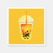 Boba Bubble Teebilderkunst Serviette (Vorderseite)