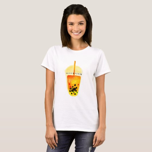 Boba Bubble Teebilderkunst T-Shirt (Vorne ganz)