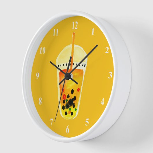 Boba Bubble Teebilderkunst Uhr (Winkel)