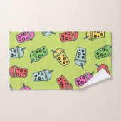 Boba Bubble Tees Muster Badhandtuch Set (Handtuch)