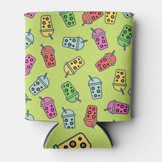 Boba Bubble Tees Muster Dosenkühler (Vorderseite)