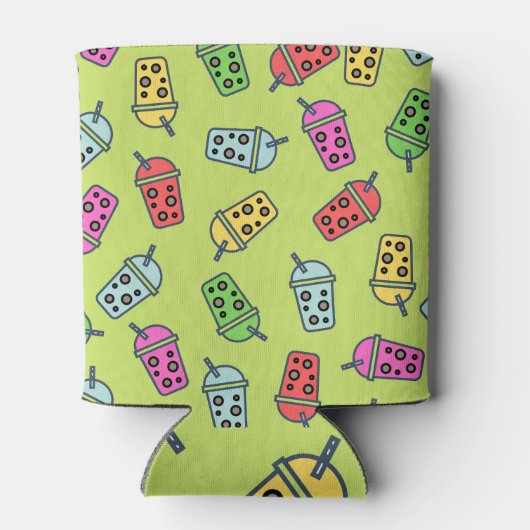 Boba Bubble Tees Muster Dosenkühler (Rückseite)