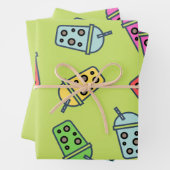 Boba Bubble Tees Muster Geschenkpapier Set (Beispiel)