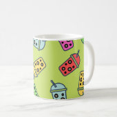 Boba Bubble Tees Muster Kaffeetasse (VorderseiteRechts)