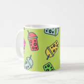 Boba Bubble Tees Muster Kaffeetasse (Vorderseite Links)