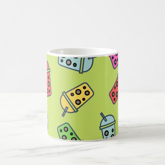 Boba Bubble Tees Muster Kaffeetasse (Mittel)