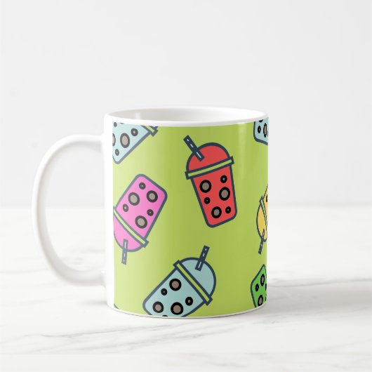 Boba Bubble Tees Muster Kaffeetasse (Links)