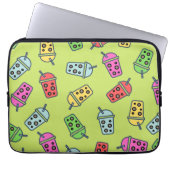 Boba Bubble Tees Muster Laptopschutzhülle (Vorderseite)