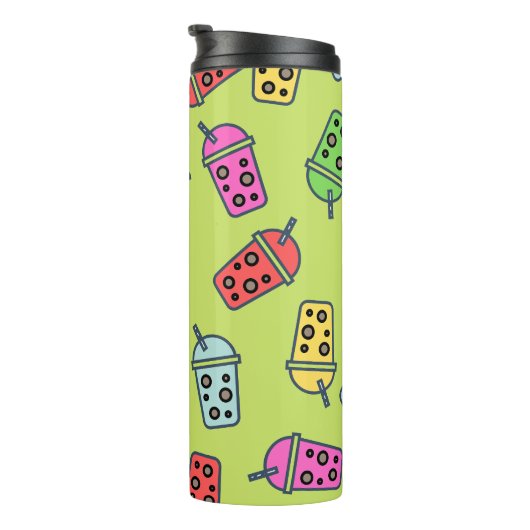Boba Bubble Tees Muster Thermosbecher (Nach rechts gedreht)