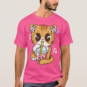 Boba Cat Tea Bubble Milk Tee Niedlich Kawaii Anime