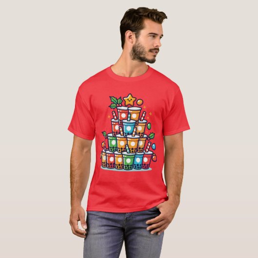 Boba Christmas Tree - Funny Bubble Tee Urlaub (Vorne ganz)