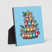 Boba Christmas Tree - Funny Bubble Tee Urlaub Fotoplatte (Vorderseite)