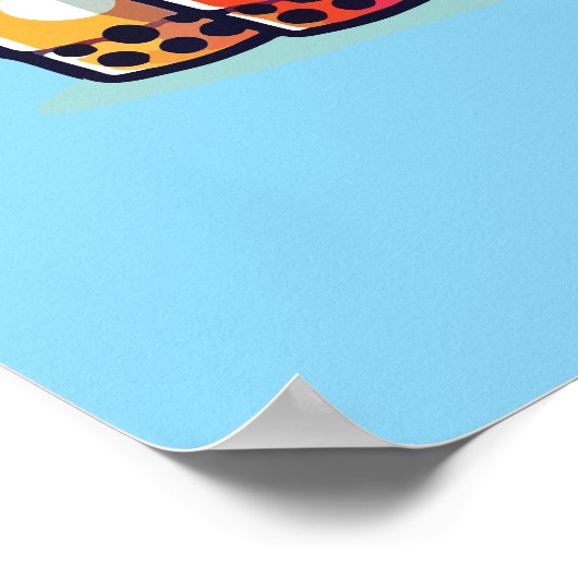 Boba Christmas Tree - Funny Bubble Tee Urlaub Poster (Ecke)