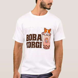 Boba Corgi Bubble Tea Kawaii Hunde Liebhaber Gesch T-Shirt