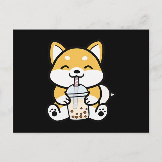 Boba Corgi, Corgi Boba, Boba Shiba, Shiba, Corgi Einladungspostkarte (Vorderseite)