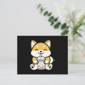 Boba Corgi, Corgi Boba, Boba Shiba, Shiba, Corgi Einladungspostkarte (Stehend Vorderseite)