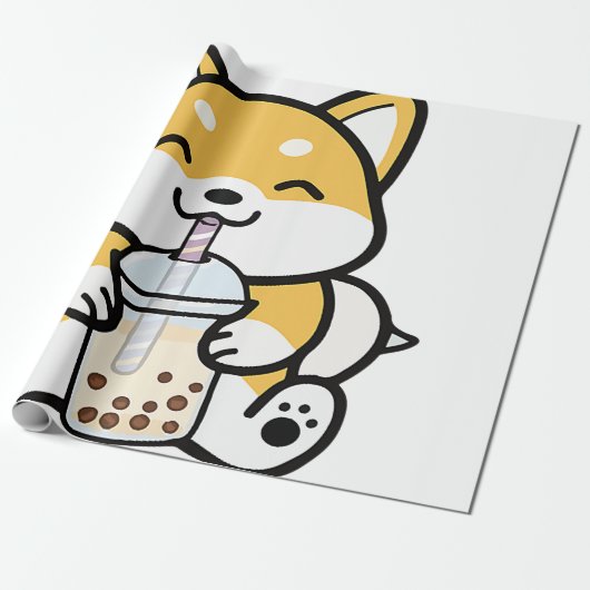 Boba Corgi, Corgi Boba, Boba Shiba, Shiba, Corgi, Geschenkpapier (Ungerollt)