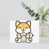 Boba Corgi, Corgi Boba, Boba Shiba, Shiba, Corgi, Postkarte (Stehend Vorderseite)