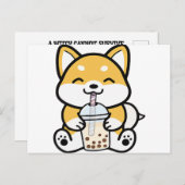Boba Corgi, Corgi Boba, Boba Shiba, Shiba, Corgi, Postkarte (Vorne/Hinten)