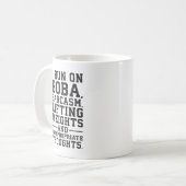 Boba, Gewichte heben, unangemessene Gedanken, Fitn Kaffeetasse (Vorderseite Links)