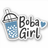 Boba Girl Niedlich Tee Lovers Novelty Sticker (Vorderseite)