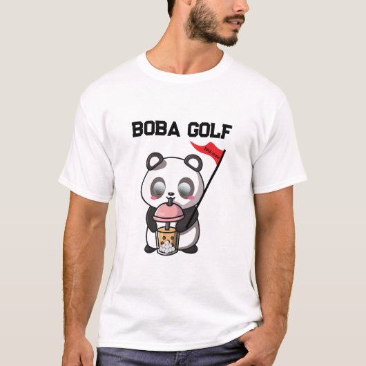 Boba Golf | Milchtee | Bubble Golf | Golfer T-Shirt (Vorderseite)
