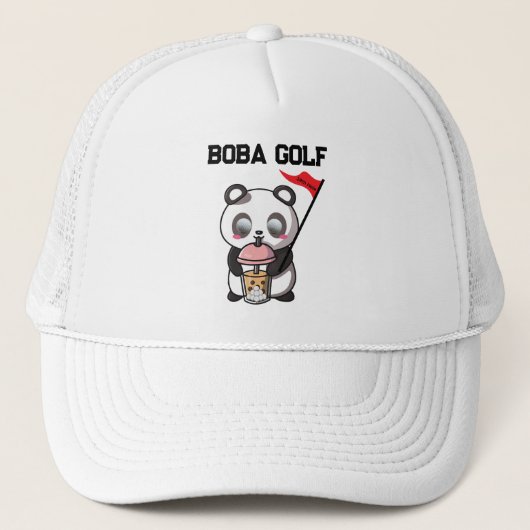 Boba Golf | Milchtee | Bubble Golf | Golfer Truckerkappe (Vorderseite)
