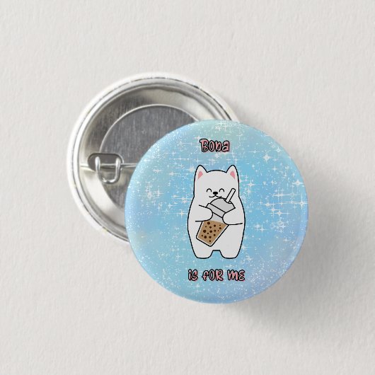 Boba ist für mich Blue Jazz Button (Vorne & Hinten)