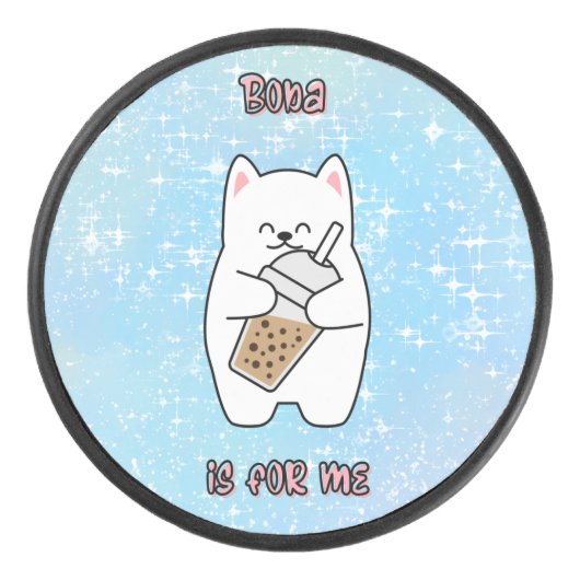 Boba ist für mich Blue Jazz Eishockey Puck (Vorderseite)