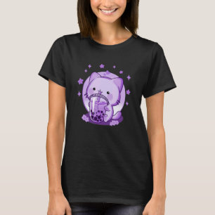 Boba-Katze trinkt Boba-Tee Süße Katze  Japanisch L T-Shirt