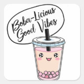 Boba-licious Good Vibes Sticker (Vorderseite)