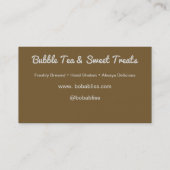 Boba Lisa - Bold Bubble Tea Visitenkarte (Rückseite)