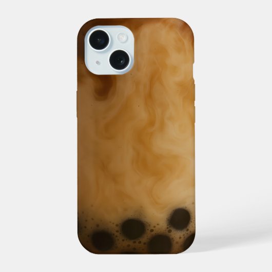 Boba Milch-Tee witzig iPhone 15 Hülle (Rückseite)