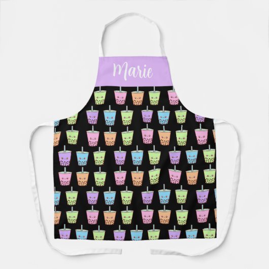 Boba Milk Tea Flavors Schürze (Vorderseite)