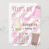 Boba Milk Tea Zum Geburtstag Einladung (Vorne/Hinten)