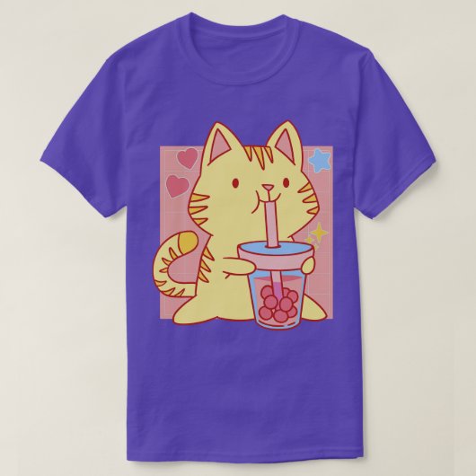 Boba Neko Kawaii T-Shirt (Design vorne)
