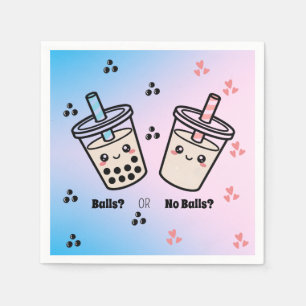 Boba oder kein Boba? Bubble Tea Boba Geschlechtse Serviette