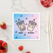 Boba oder kein Boba?  Bubble Tea Boba Geschlechtse Serviette (Beispiel)