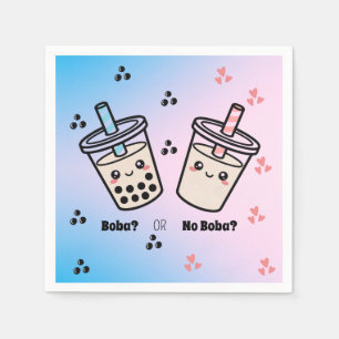 Boba oder kein Boba? Bubble Tea Boba Geschlechtse Serviette