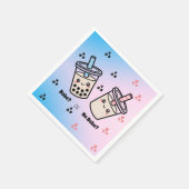 Boba oder kein Boba?  Bubble Tea Boba Geschlechtse Serviette (Ecke)