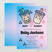 Boba oder kein Boba Bubble Tea Boba Geschlechtsent Einladung (Vorne/Hinten)