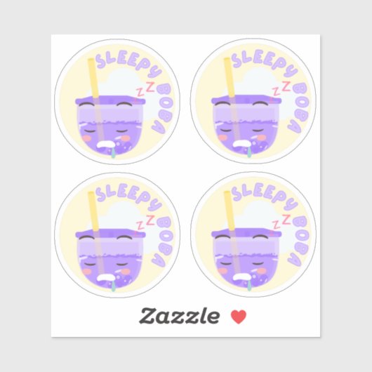 Boba-Packung mit 4 Schlafplätzen Aufkleber (Blatt)