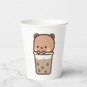 Boba Panda Bear Lieben Boba Mila Tea Pappbecher (Rückseite)