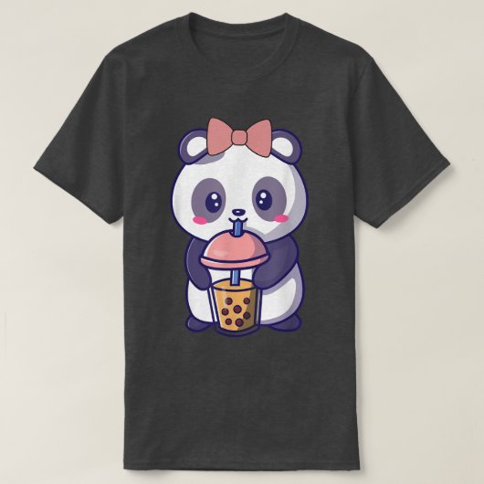 Boba Panda Drinks Niedlich Kawaii Japanisch T-Shirt (Design vorne)